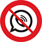 An image of social media WhatsApp crossed out in red